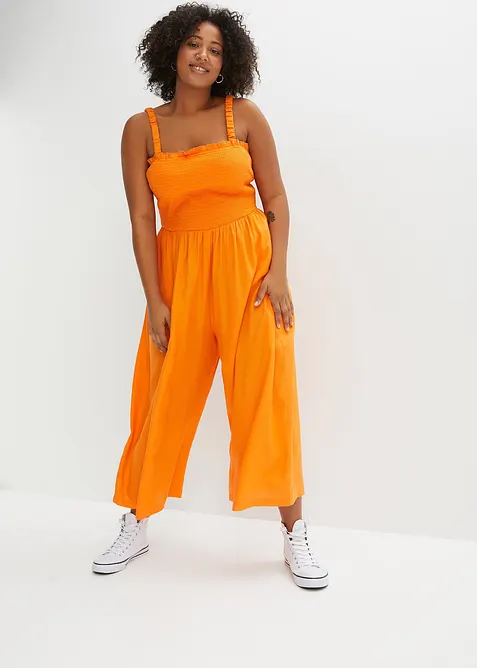 Jumpsuit i viskos med vida ben, bonprix