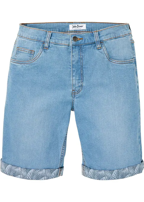 Stretchiga jeansshorts, normal passform, bonprix