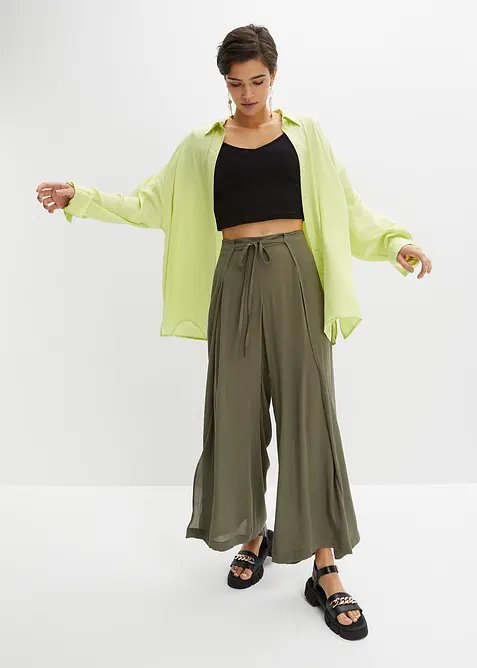 Byxa i mjuk viskos, bonprix