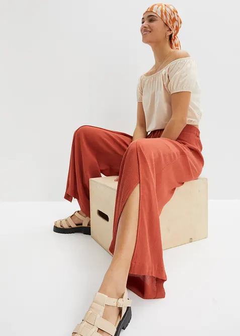 Byxa i mjuk viskos, bonprix