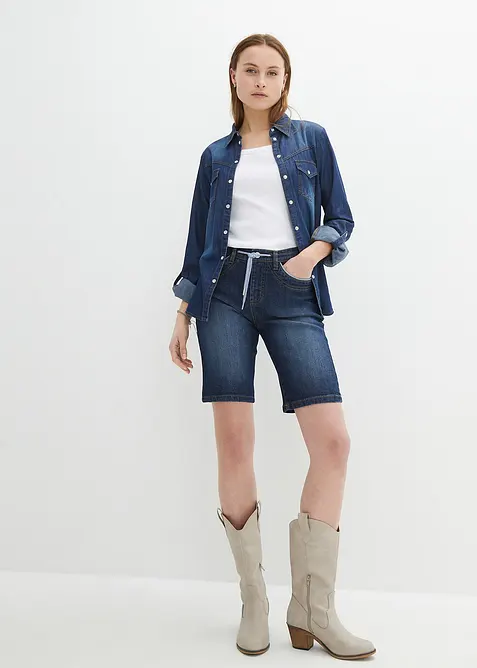 Jeans Bermudas Slim Fit Mid Waist, bonprix