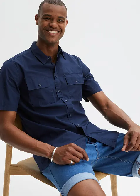 Kort&auml;rmad skjorta i bomull, bonprix