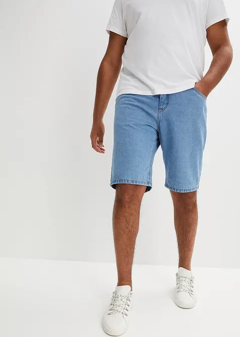 Jeansshorts med t&ouml;jbar midja Classic Fit, bonprix