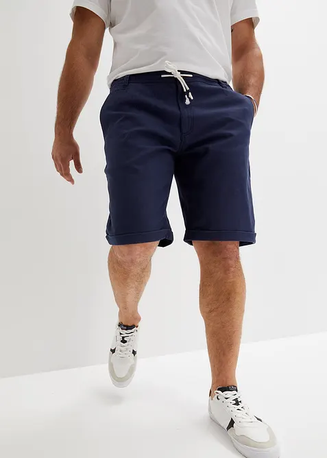 Bermudas i luftig linnemix, normal passform, bonprix