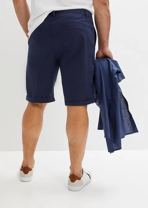 Bermudas i luftig linnemix, normal passform, bonprix