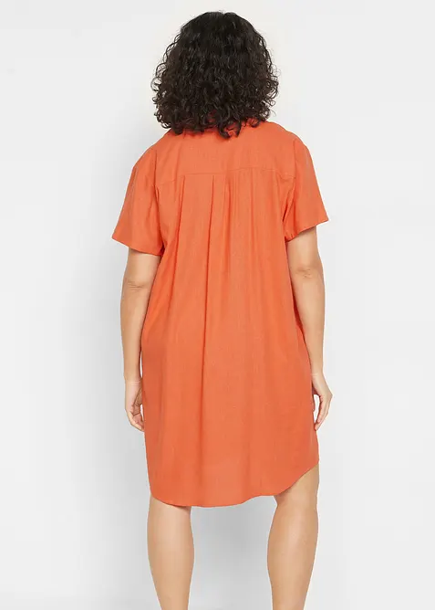 Tunikaklänning i lätt linnemix, bonprix