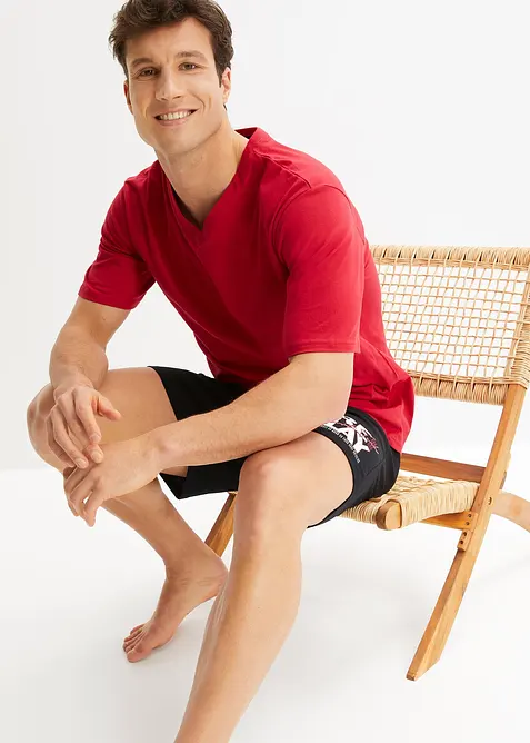 Pyjamas med shorts (2 delar), ekologisk bomull, bonprix