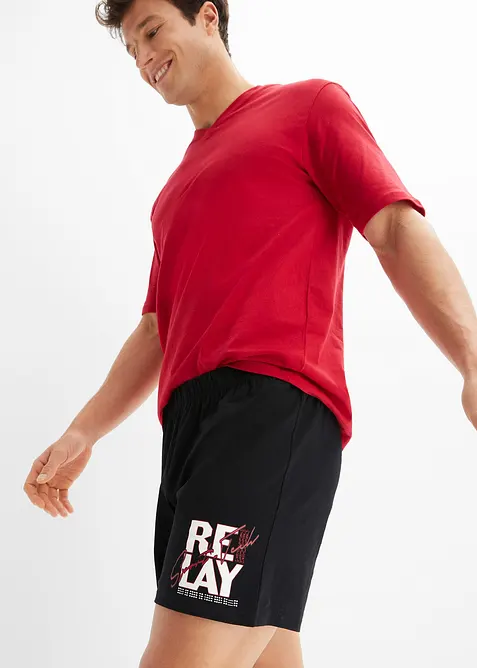 Pyjamas med shorts (2 delar), ekologisk bomull, bonprix