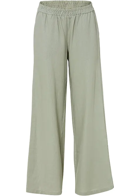 Palazzobyxa i linne, bonprix