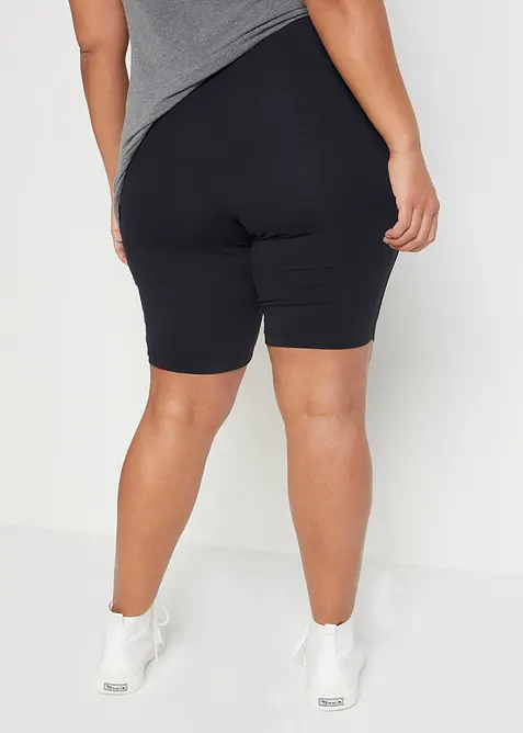 Mammacykelbyxa med ekologisk bomull (2-pack), bonprix