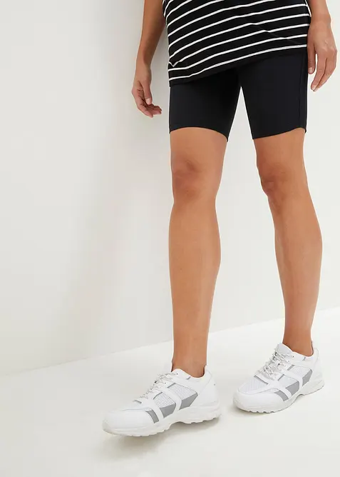 Mammacykelbyxa med ekologisk bomull (2-pack), bonprix