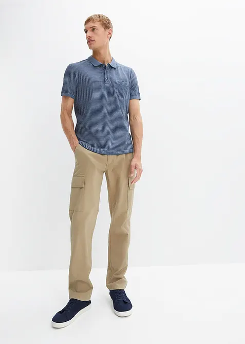 Kort&auml;rmad pik&eacute;tr&ouml;ja med tv&auml;ttad look, bonprix