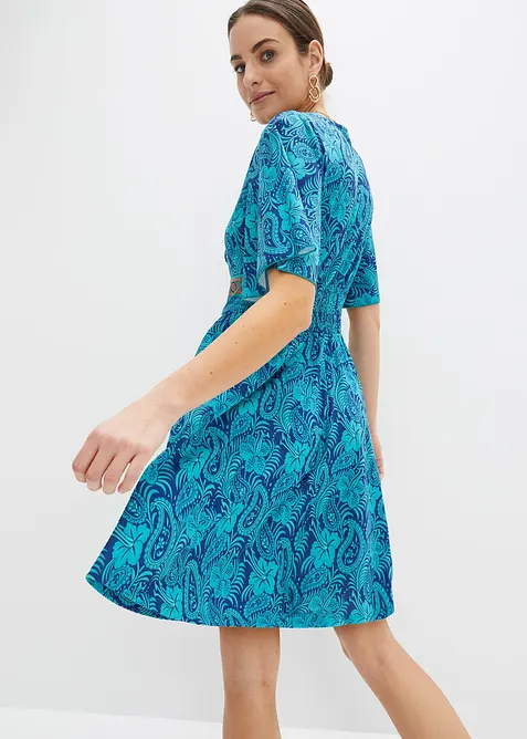 Mönstrad miniklänning, bonprix