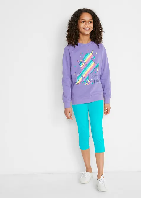 3/4-barnleggings med ekologisk bomull (2-pack), bonprix