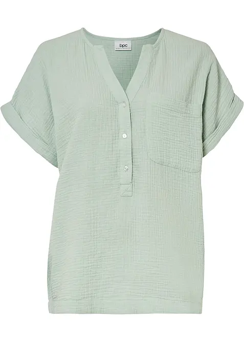 Muslinblus med korta &auml;rmar, bonprix