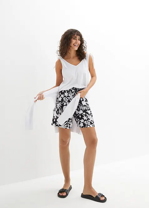 Vida viskosshorts med bekv&auml;m h&ouml;g midja, bonprix