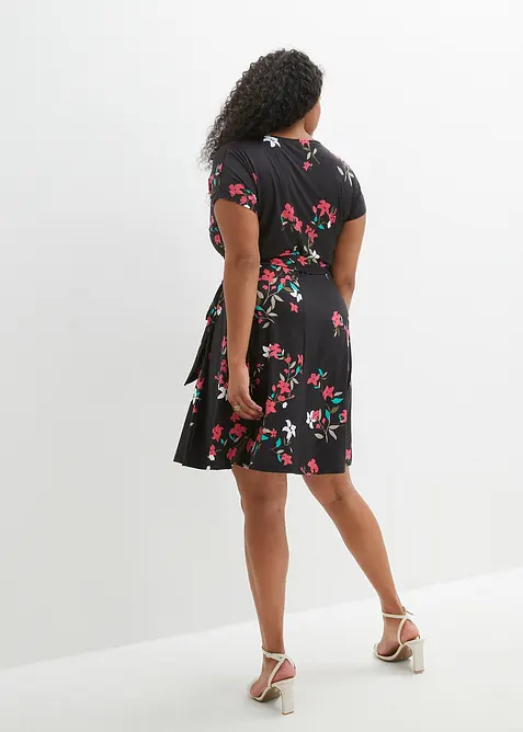 Jerseykl&auml;nning med omlottlook, bonprix