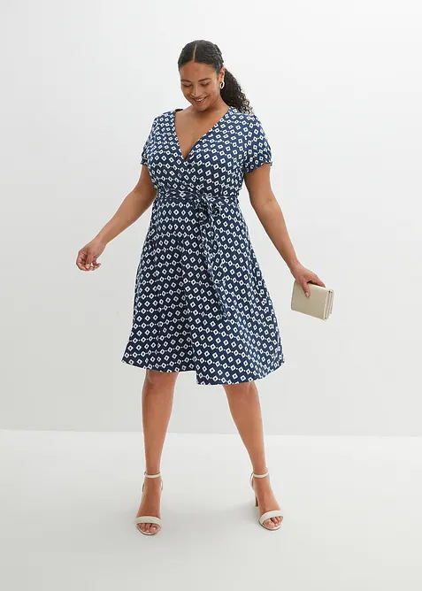 Jerseykl&auml;nning i viskosmix, bonprix