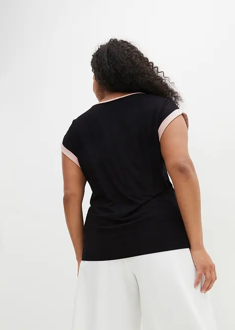 Topp med lappt&auml;ckslook, bonprix