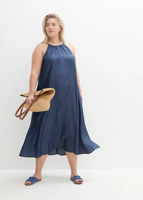 Jeansklänning av lyocell med mjukt fall, bonprix