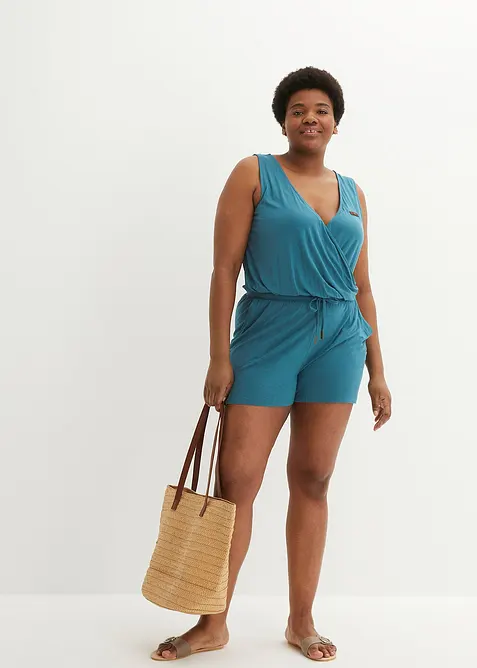 Jerseyplaysuit av mjuk viskos, bonprix