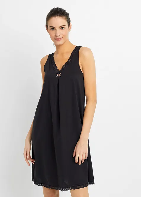 Kort nattlinne av mjuk viskosmix, bonprix