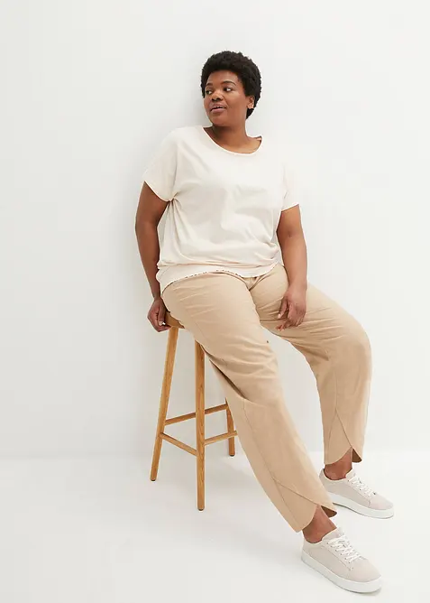 Flammgarnstopp av ekologisk bomull med smockad nederkant, bonprix