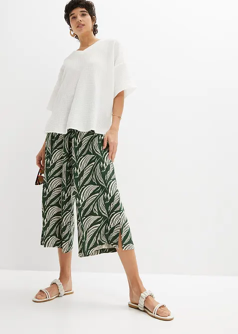 Vid jerseybyxa i bomull och viskos, bonprix