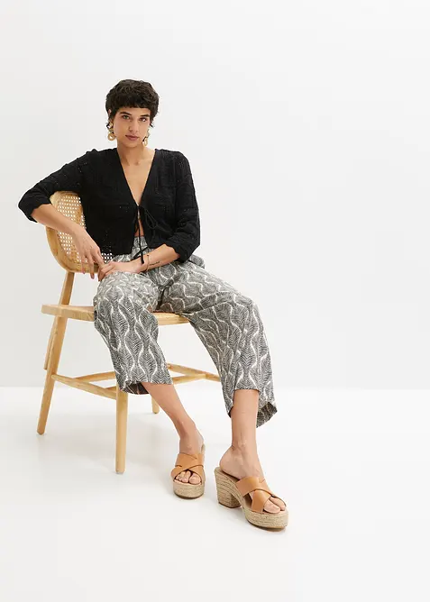 H&aring;lm&ouml;nstrad bolero med 3/4-&auml;rm, bonprix