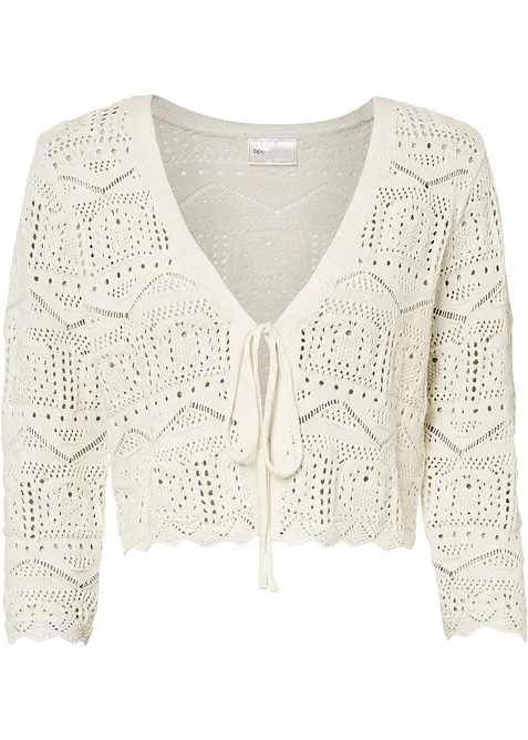 H&aring;lm&ouml;nstrad bolero med 3/4-&auml;rm, bonprix