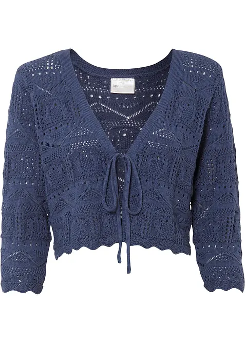 H&aring;lm&ouml;nstrad bolero med 3/4-&auml;rm, bonprix