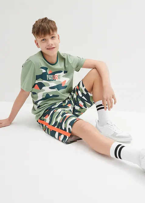 T-shirt och shorts i ren bomull för barn (2 delar), bonprix