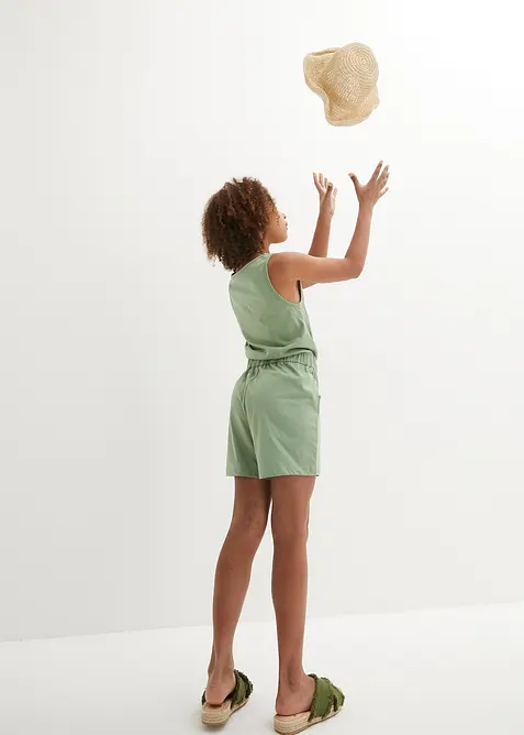 Jerseyjumpsuit i ren bomull för barn, bonprix