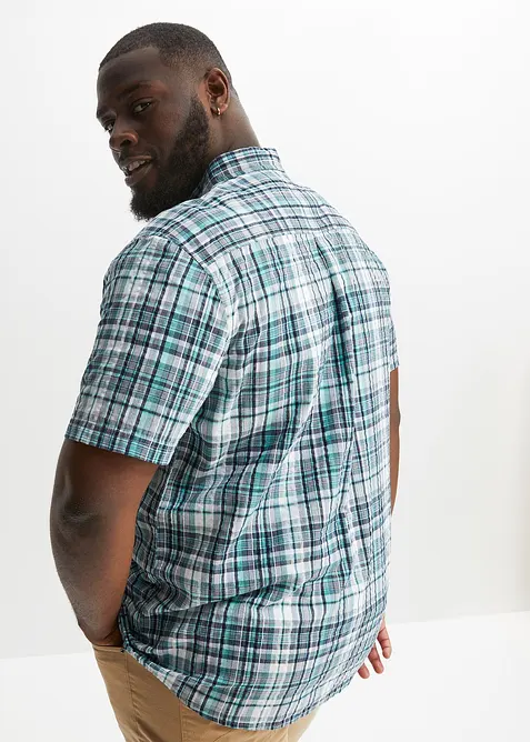 Kortärmad skjorta i bäckebölja av ren bomull, bonprix