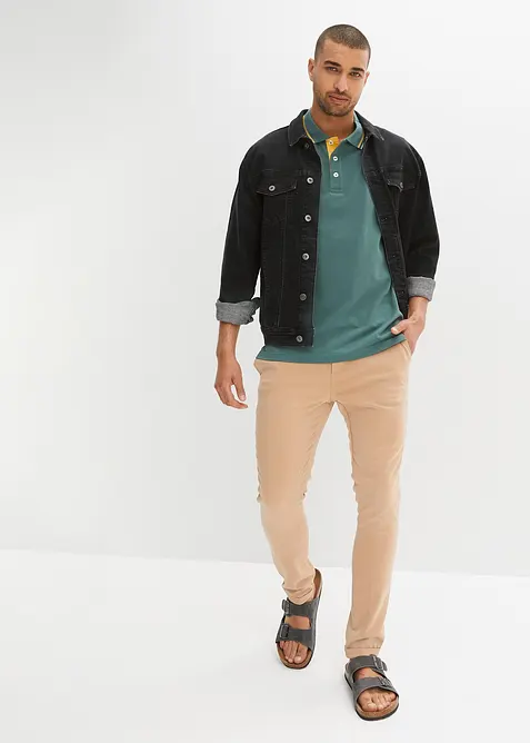 Pikétröja med korta ärmar, av ren bomull (2-pack), bonprix