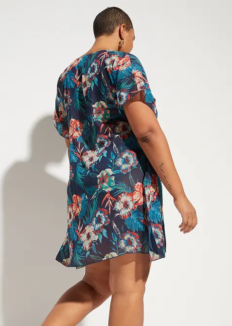 Lång strandtunika av tunn chiffong, bonprix