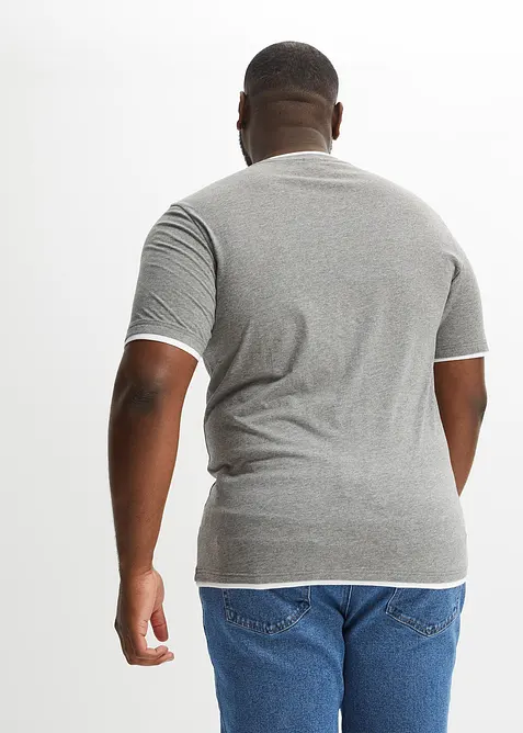 Kort&auml;rmad farfarstr&ouml;ja med bomull (2-pack), bonprix