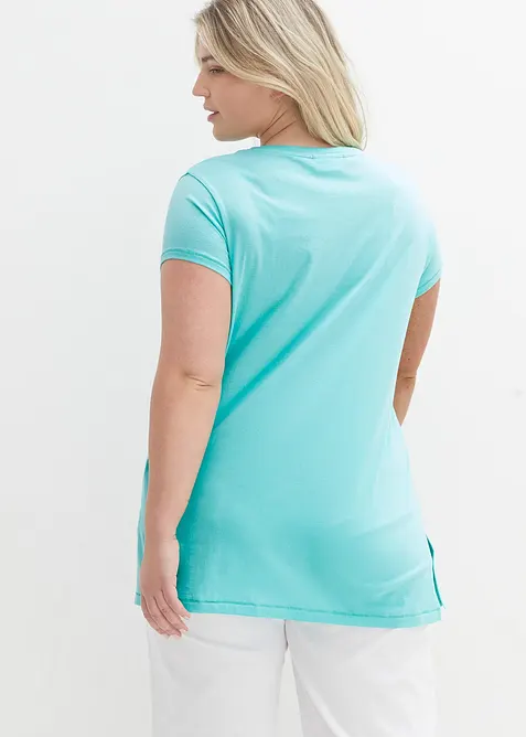 Lång topp i ren ekologisk bomull, bonprix