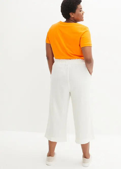 Vadl&aring;nga culotter i linnemix, bonprix