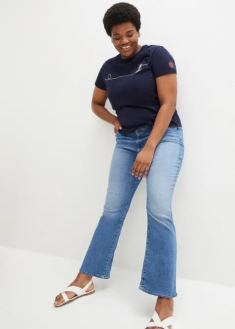 T-shirt med broderi, bonprix