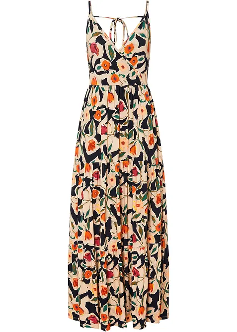 Maxiklänning i mjuk viskosmix, bonprix