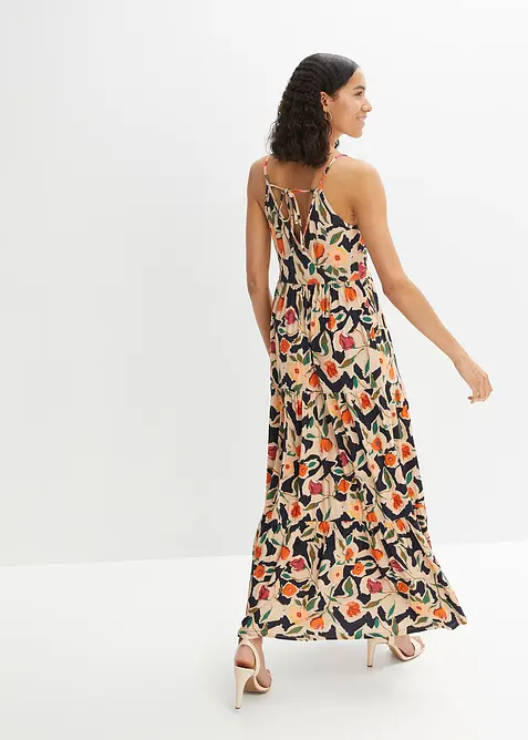 Maxiklänning i mjuk viskosmix, bonprix