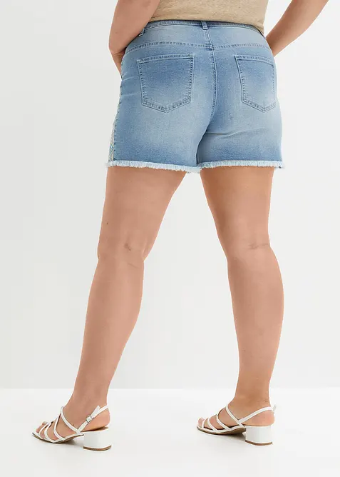 Jeansshorts med medelhög midja, bonprix