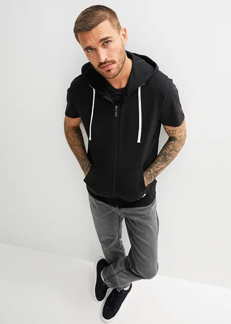 Trik&aring;v&auml;st med huva i mjuk bomullsmix, bonprix