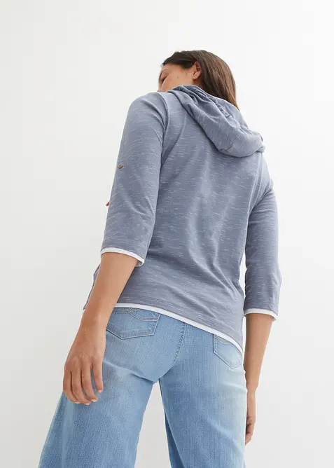 T-shirt med huva, bonprix