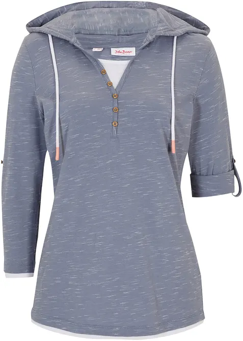 T-shirt med huva, bonprix