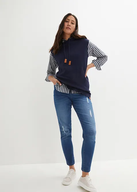 Slipover i oversizemodell med luva, bonprix