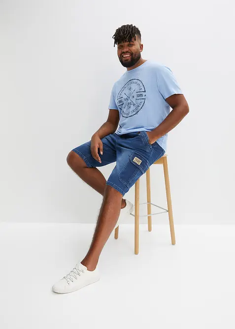 Jeansshorts i stretch, normal passform, bonprix