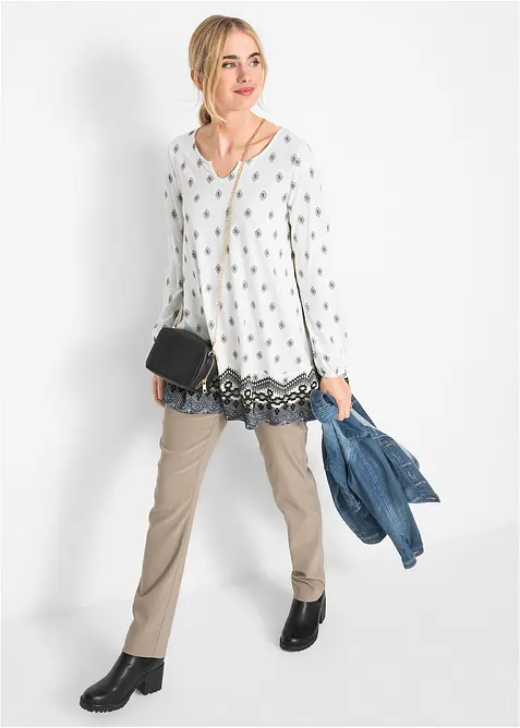 Tunika i bomull och viskos, bonprix