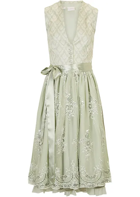 Dirndl med jacquard och broderi (2 delar), bonprix
